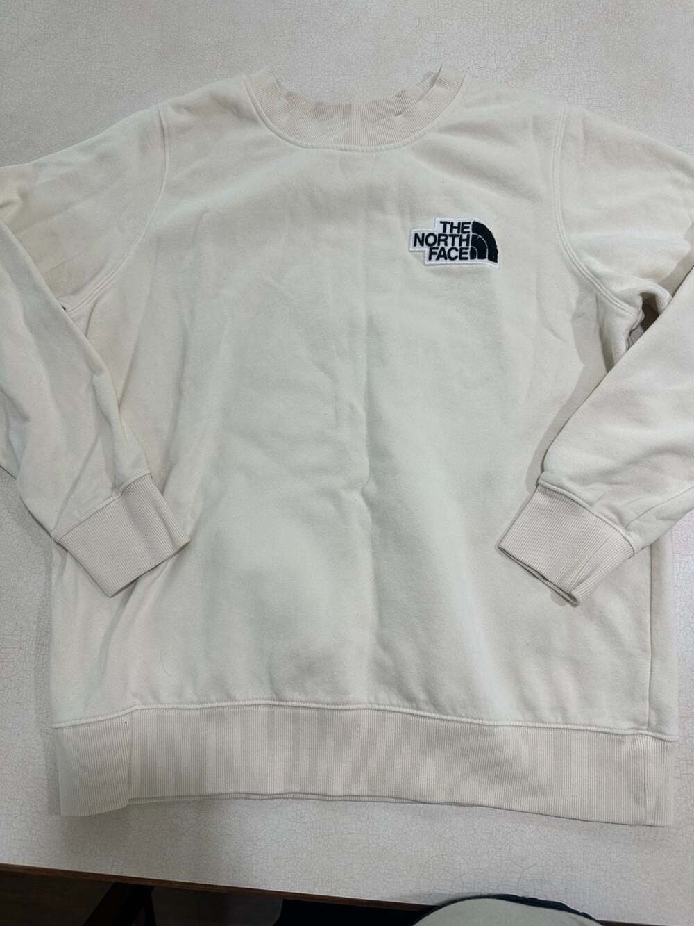 The North Face Women's Crewneck Sweatshirt Off-White Size Large